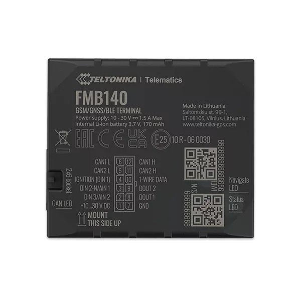 Teltonika · Tracker Gps · Fmb140 · Fahrzeug · Gnss/Gsm/Ble 4.0 · All-Can 300