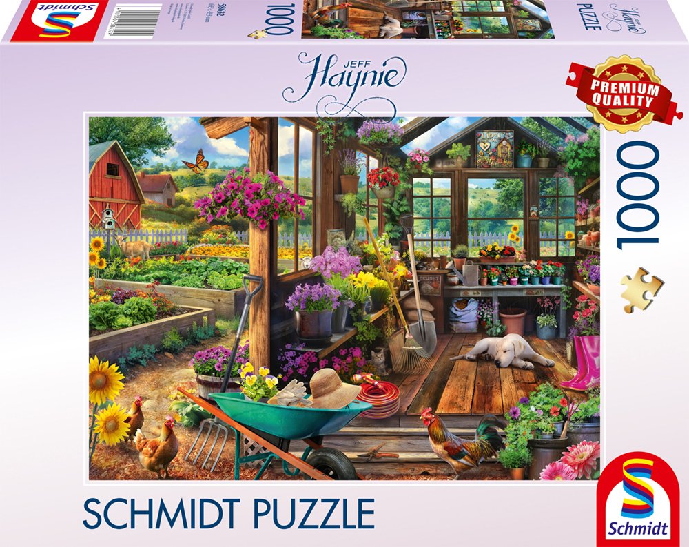 Schmidt Spiele Jeff Haynie: Casa De Jardín, Rompecabezas De 1000 Piezas 58632