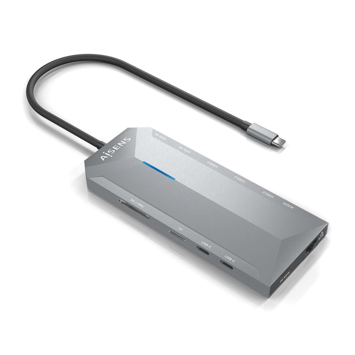 EAN 8436574709209 - AISENS ASUC-12P005-GR base para portátil y replicador de puertos Alámbrico USB 3.2 Gen 1 (3.1 Gen 1) Type imagen 1