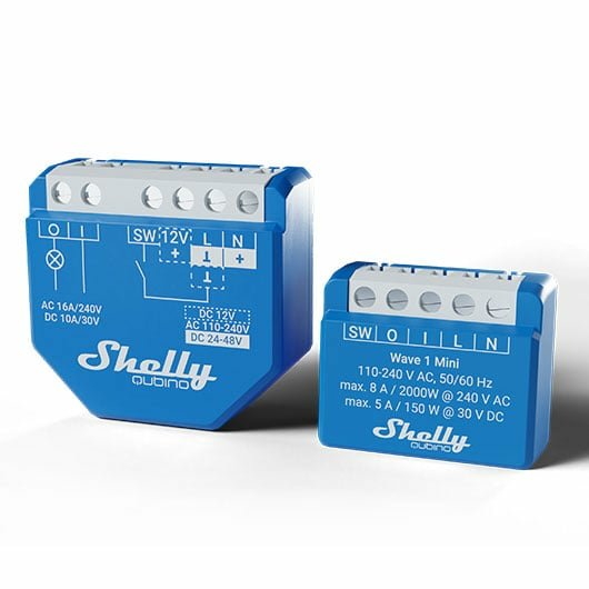 Shelly Qubino Wave 1 Mini Interruptor Inteligente Azul