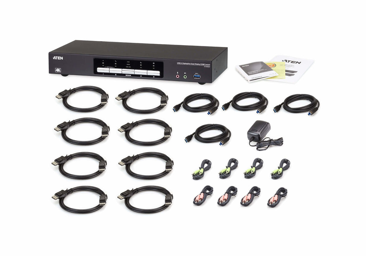 EAN 4719264645969 - ATEN CS1944DP-AT-G interruptor KVM Negro imagen 5