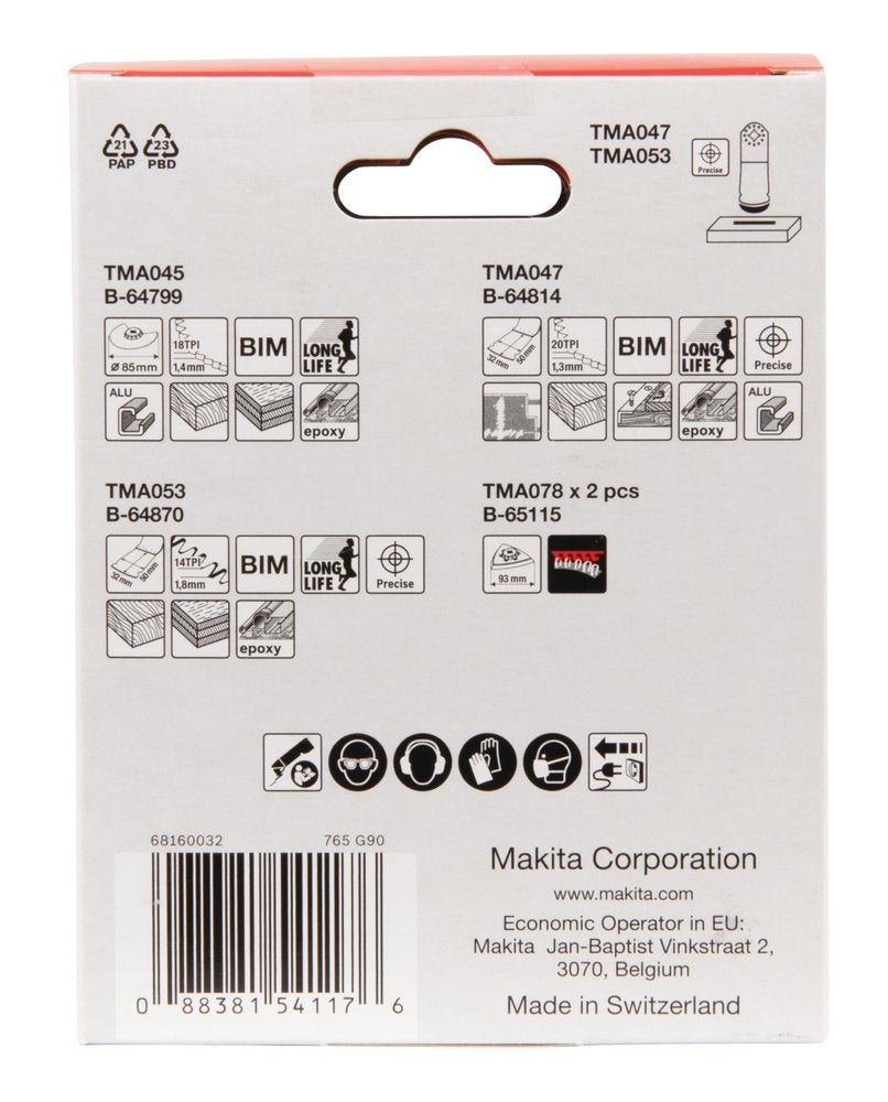 Makita B-67511 Juego De Hojas De Sierra 5 Piezas B-67511