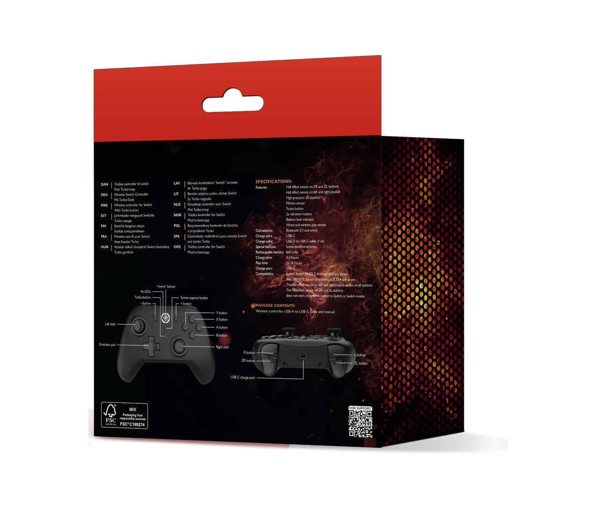 Deltaco Wireless Controller F. Switch, Pc, Android, Ios
