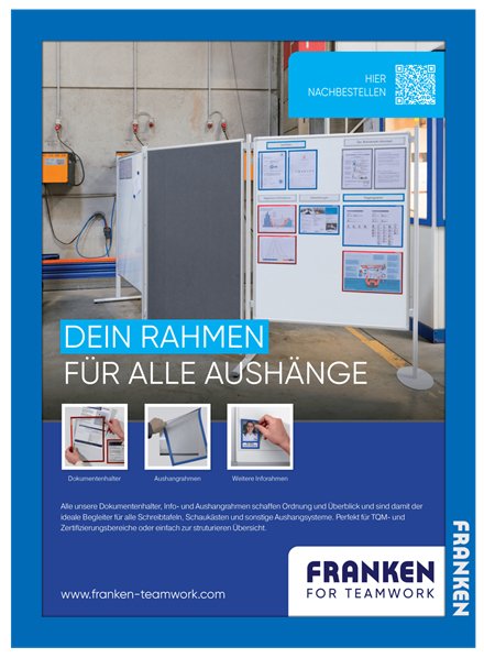 Franken Magnetrahmen Autoadhesivo Pro A4 Azul
