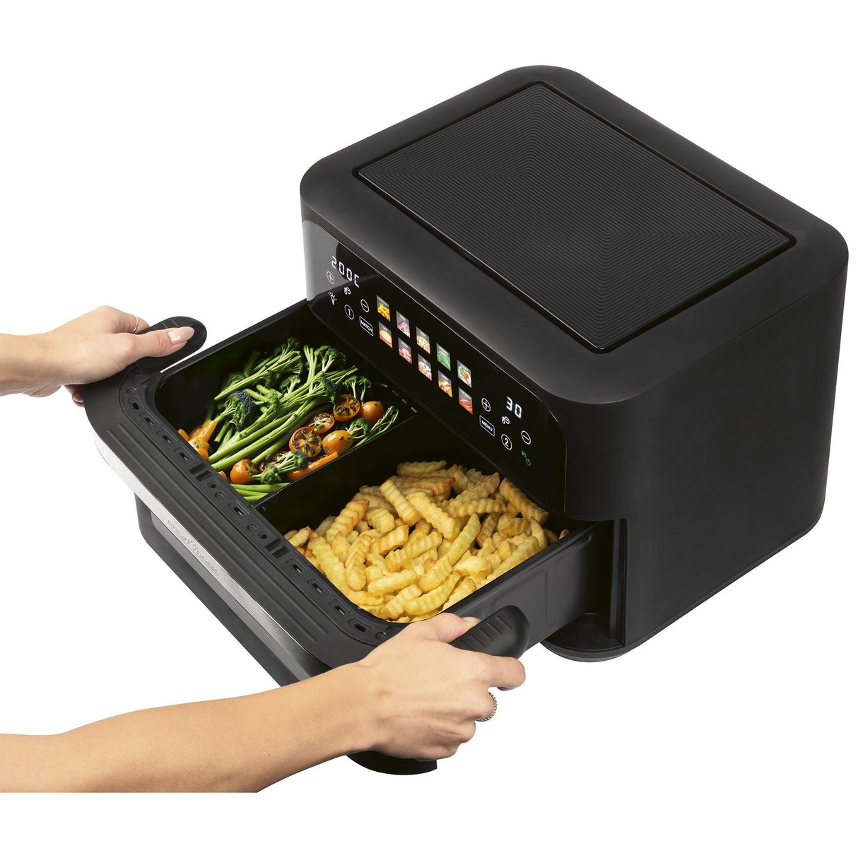 EAN 4006160013139 - ProfiCook PC-FR 1313 H Doble 10 L Independiente 2400 W Freidora de aire caliente Negro, Acero inoxidable imagen 4