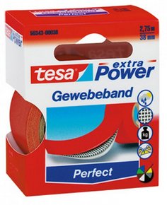 Tesa Cinta De Tela Extra Power Perfect 2,75m 38mm Roja