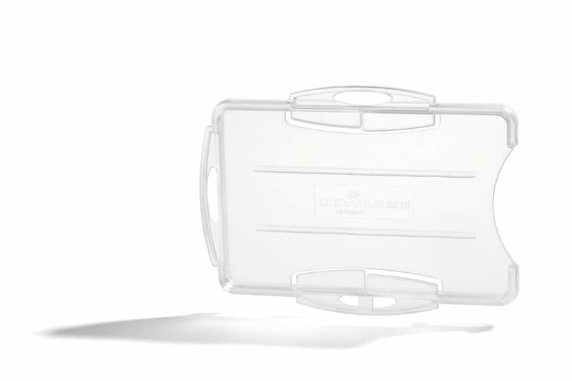 Durable 891919 Identificicador Para Tarjetas De Empresa, Tamaño 54 X 85 Mm, Paquete De 10 Piezas, Transparente