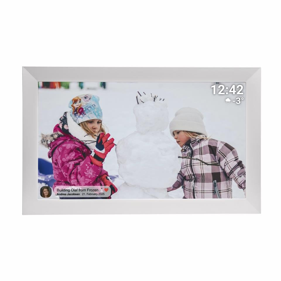 EAN 5706751085604 - Denver PFF-1504W marco fotográfico digital Blanco 39,6 cm (15.6") Pantalla táctil Wifi imagen 1