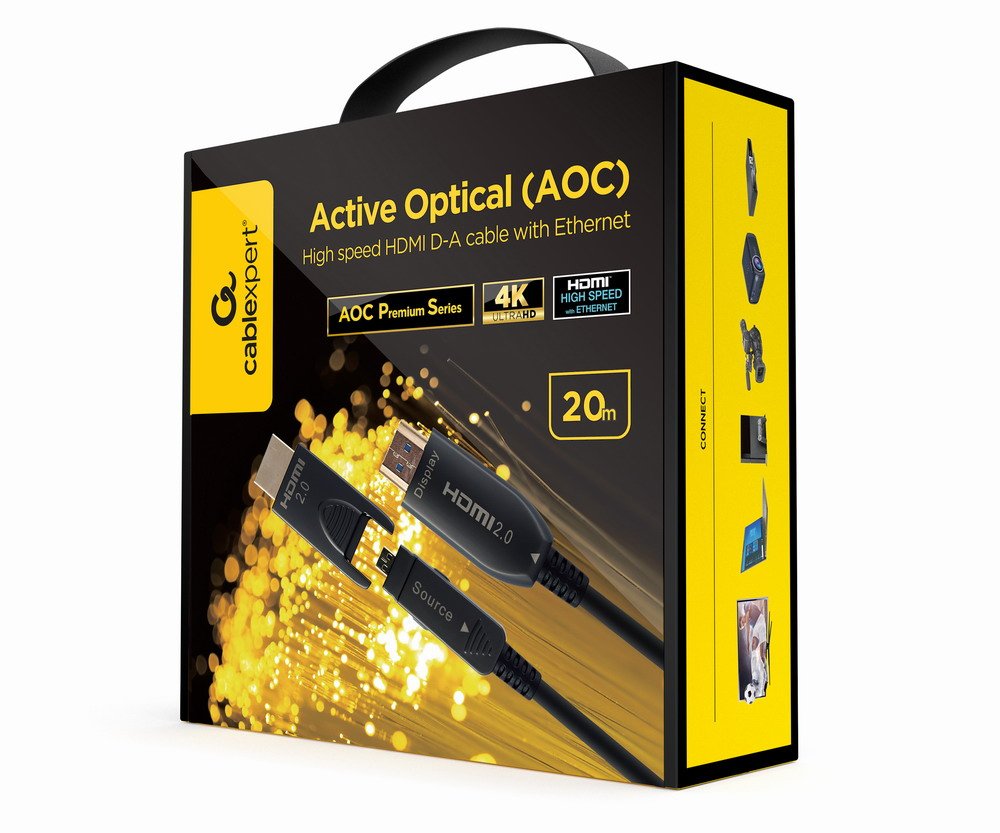 EAN 8716309124515 - Gembird CCBP-HDMID-AOC-20M cable HDMI HDMI tipo A (Estándar) Negro imagen 1