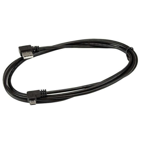 Startech Cable 2m Micro Usb Acodado A Derecha