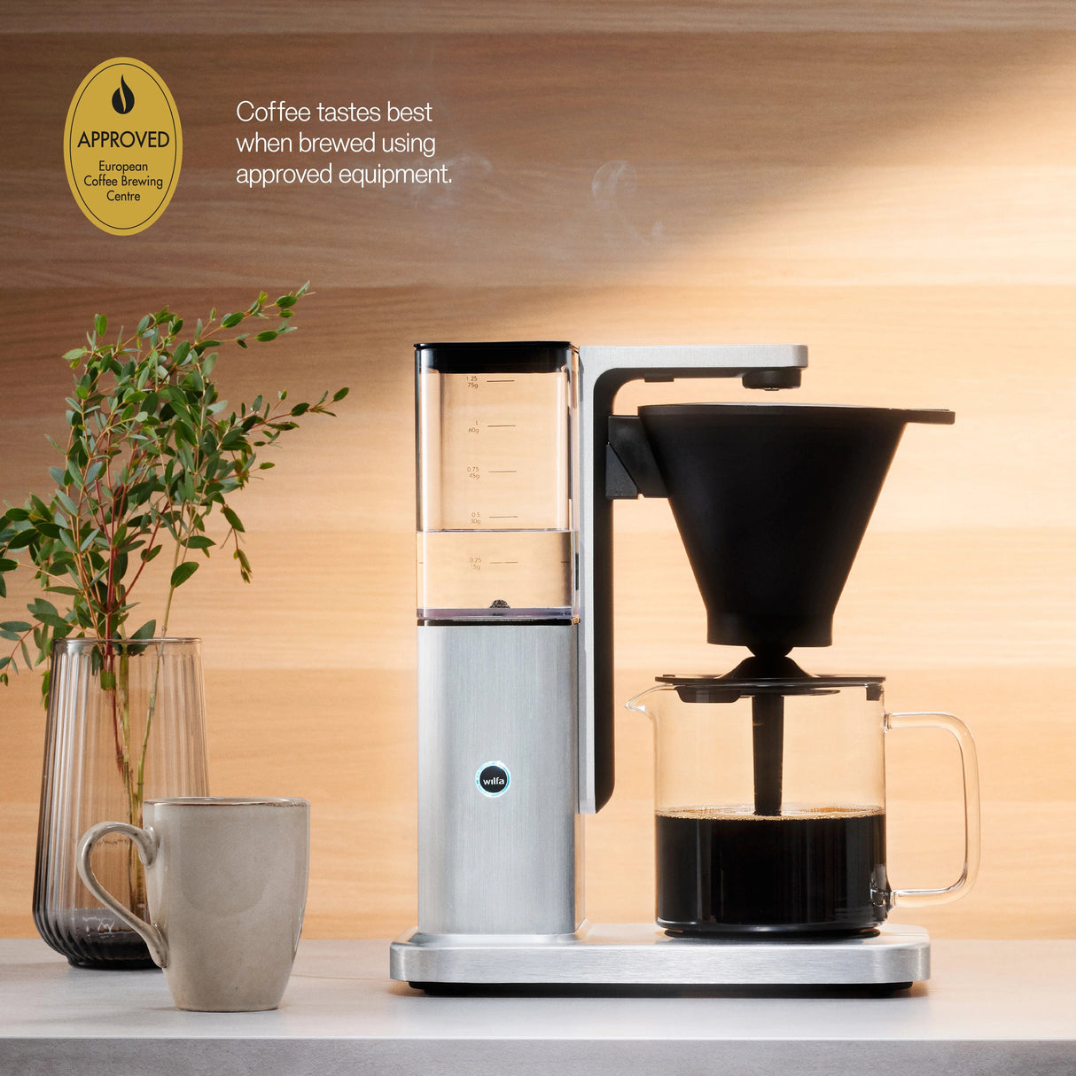 Wilfa Zense Alux Cm10aba-A125 (Aluminium (Gebürstet)/Plata, 1800 Watt, 1,25 L/10 Tassen) 602285