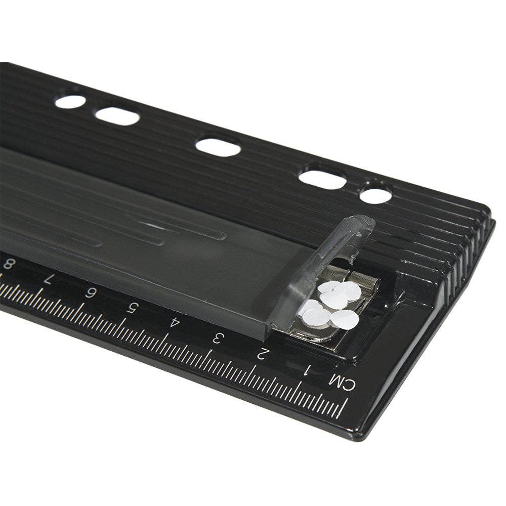 Genie Pp-4m Perforadora De Cuatro Agujeros Para Archivadores Negro