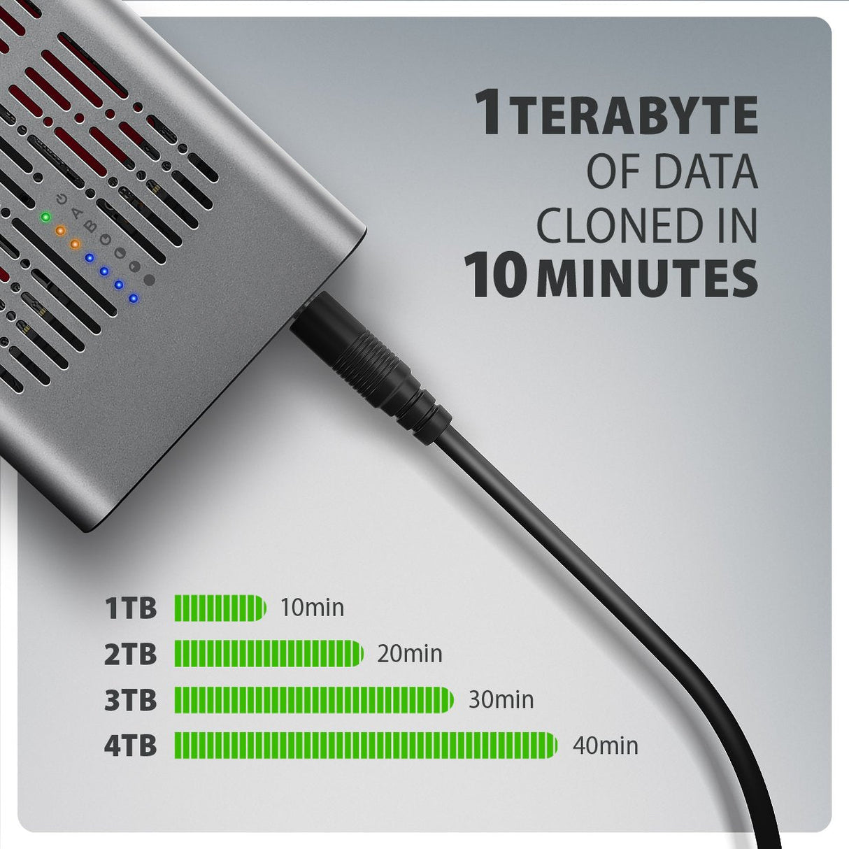 Eem2-20gd Carcasa Externa De Aluminio Usb-C 3.2 Gen2x2, Ssd Nvme M.2 Dual De 20 Gb/S, Clone Master