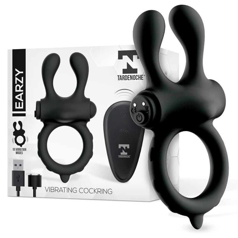 Earzy Anillo Vibrador Con Control Remoto Usb Magnético Silicona