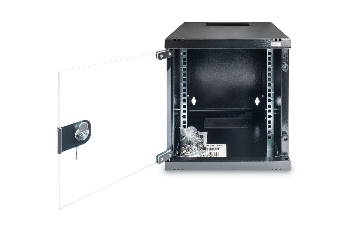 Armario Mural Digitus 6u 330x312x300 Ip20, Cristal De Seguridad Con Cerradura