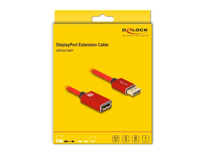 Cable 81082 Displayport 2 M Rojo