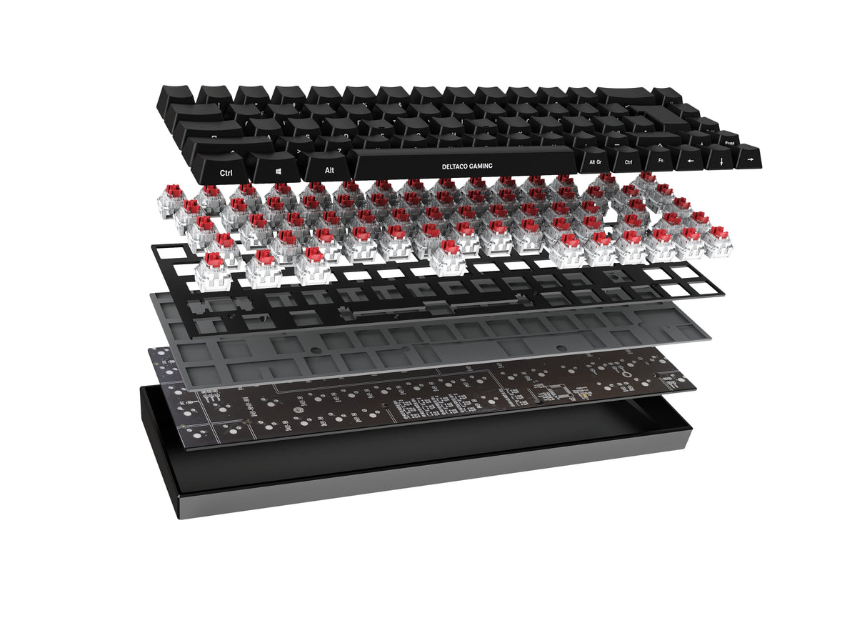Deltaco Gaming Teclado Dk440r Wireless, Rgb, Negro