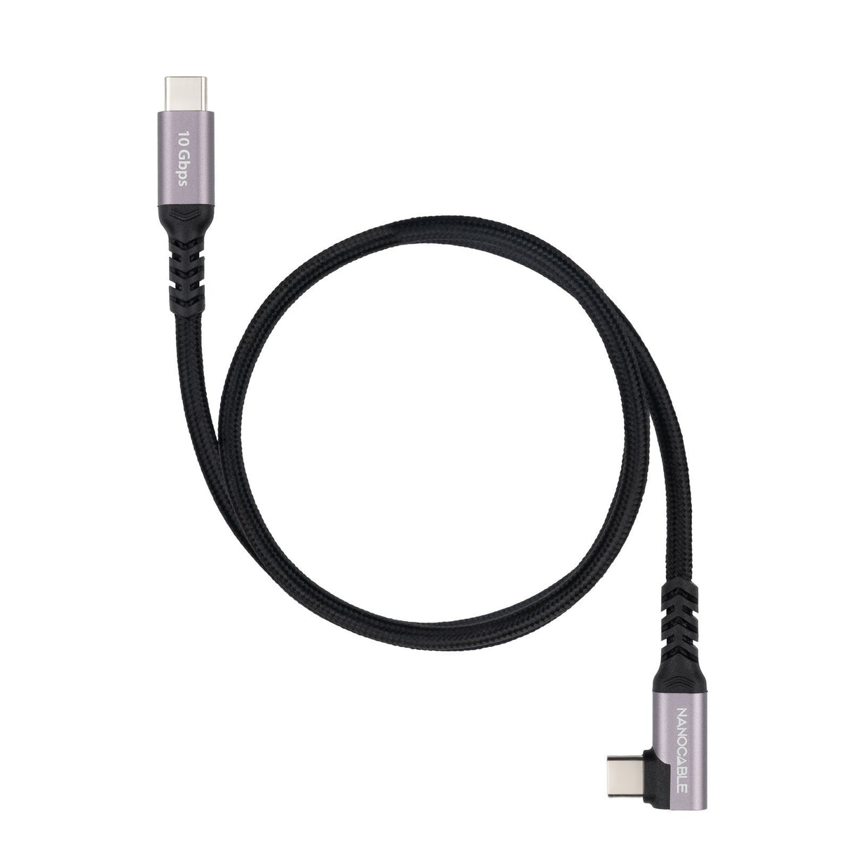 Cable Usb-C Acodado M/M 3.2 Gen2 100w 4k/60hz 0.5m