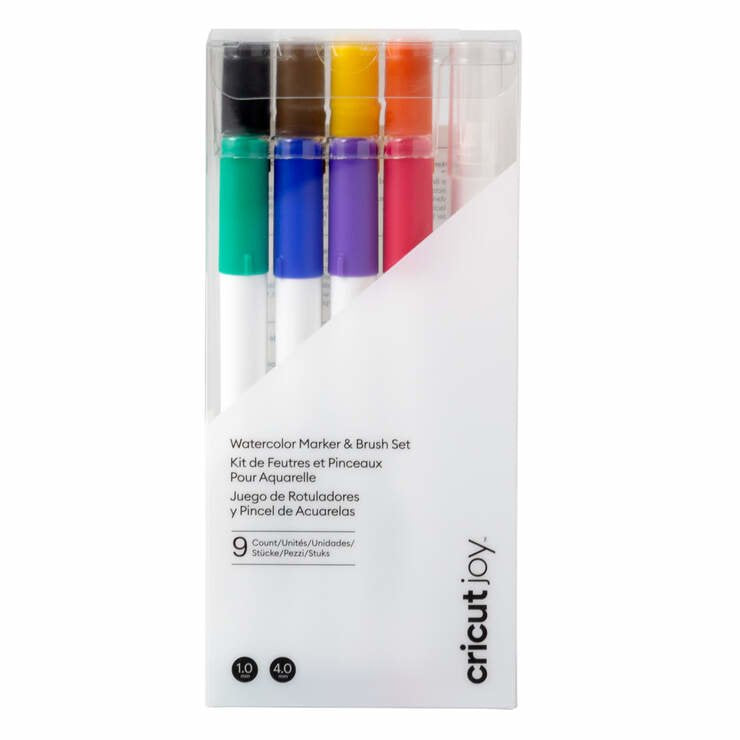 EAN 0093573825026 - Cricut Joy Watercolor marcador 8 pieza(s) Negro, Azul, Marrón, Verde, Púrpura, Rojo, Amarillo imagen 1