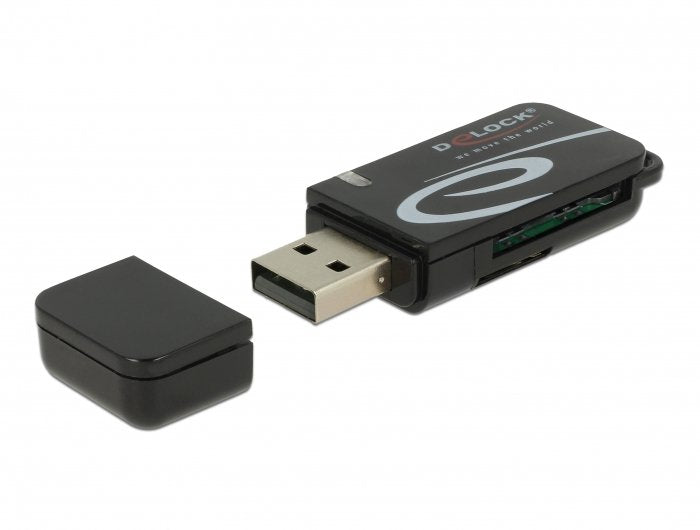 Lector De Tarjetas Externo Delock Mini Usb 2.0 Sd Y Micro Sd Slot