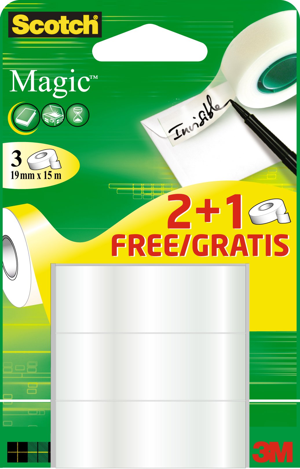 3m Magic Mate, 15 M, Transparente, Papel, Ce, 19 Mm, 600 G