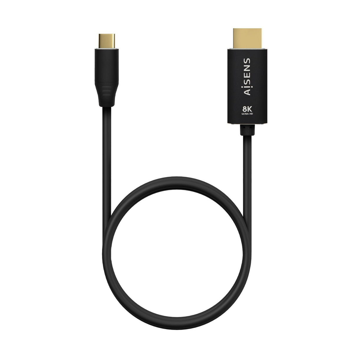 Aisens Cable Aluminio Usb-C A Hdmi 2.1 8k@60hz - Usb-C/M-Hdmi/M - 1m - Negro