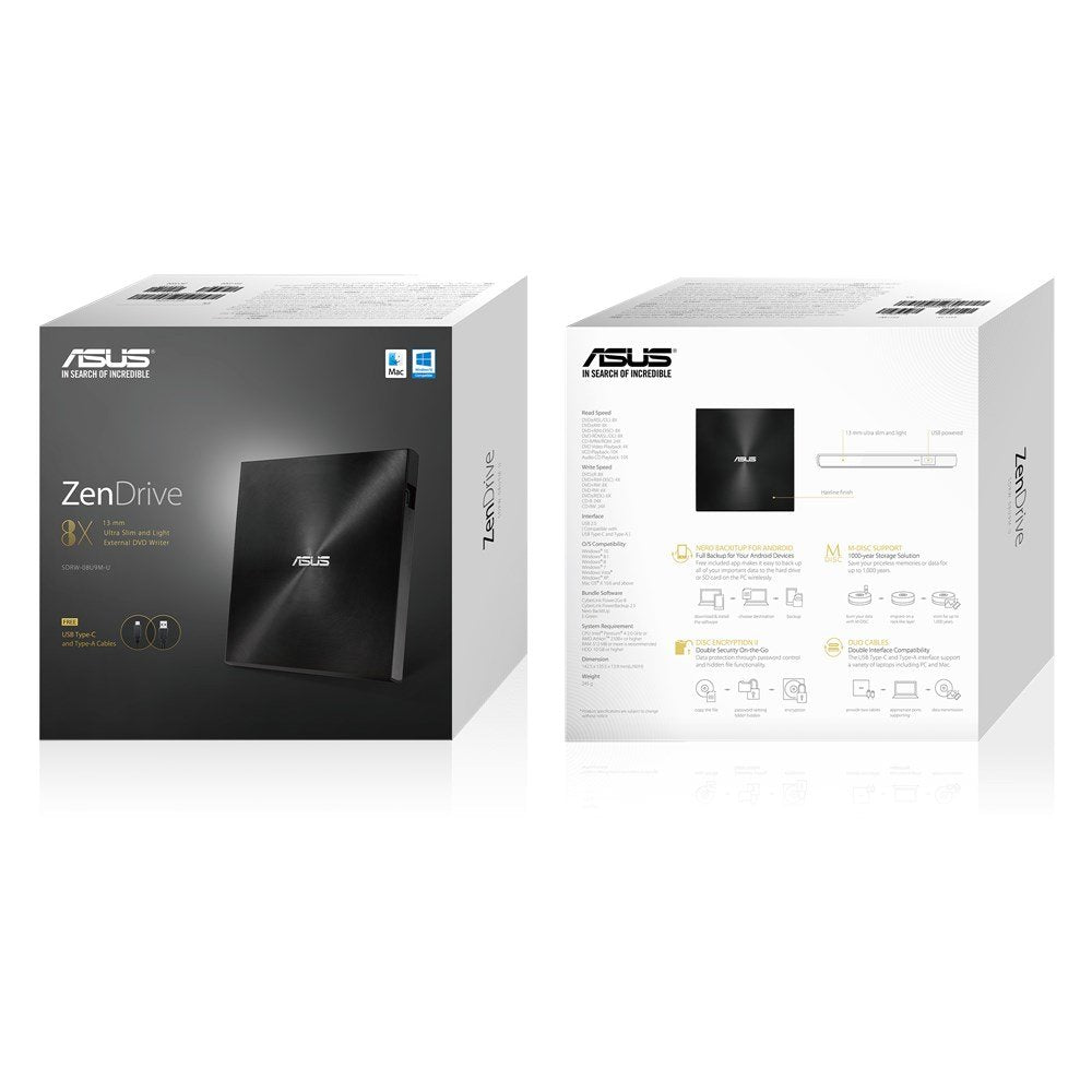 EAN 0889349714577 - ASUS ZenDrive U9M unidad de disco óptico DVD±RW Negro imagen 6