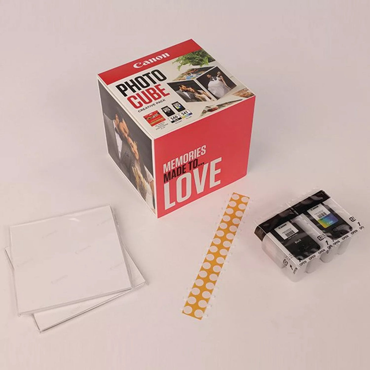 Cartucho Canon Pg 540 Cl 541 Photo Cube + Photo Paper Plus Glossy Ii 40 Hojas Pack Pink