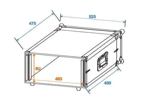 Roadinger 30107204 Hardcase Aluminio Negro - Plata Audiogeräte-Maletín