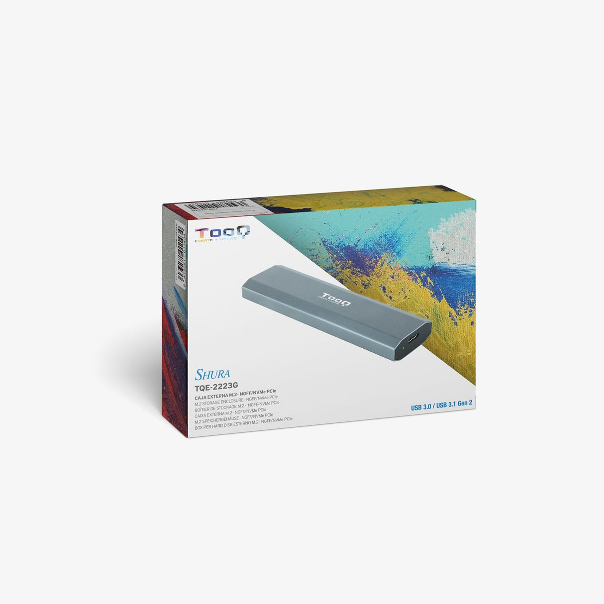 Tooq Shura Carcasa Externa Ssd M.2 Ngff/Nvme Usb-C 3.1 Gen2