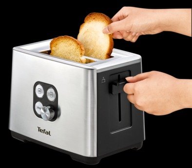 Tefal Equinox Tt420d 7 2 Rebanada(S) Negro, Acero Inoxidable