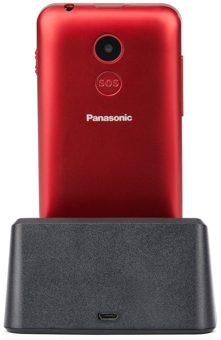 Teléfono Móvil Panasonic Kx-Tu155exrn Para Personas Mayores Rojo