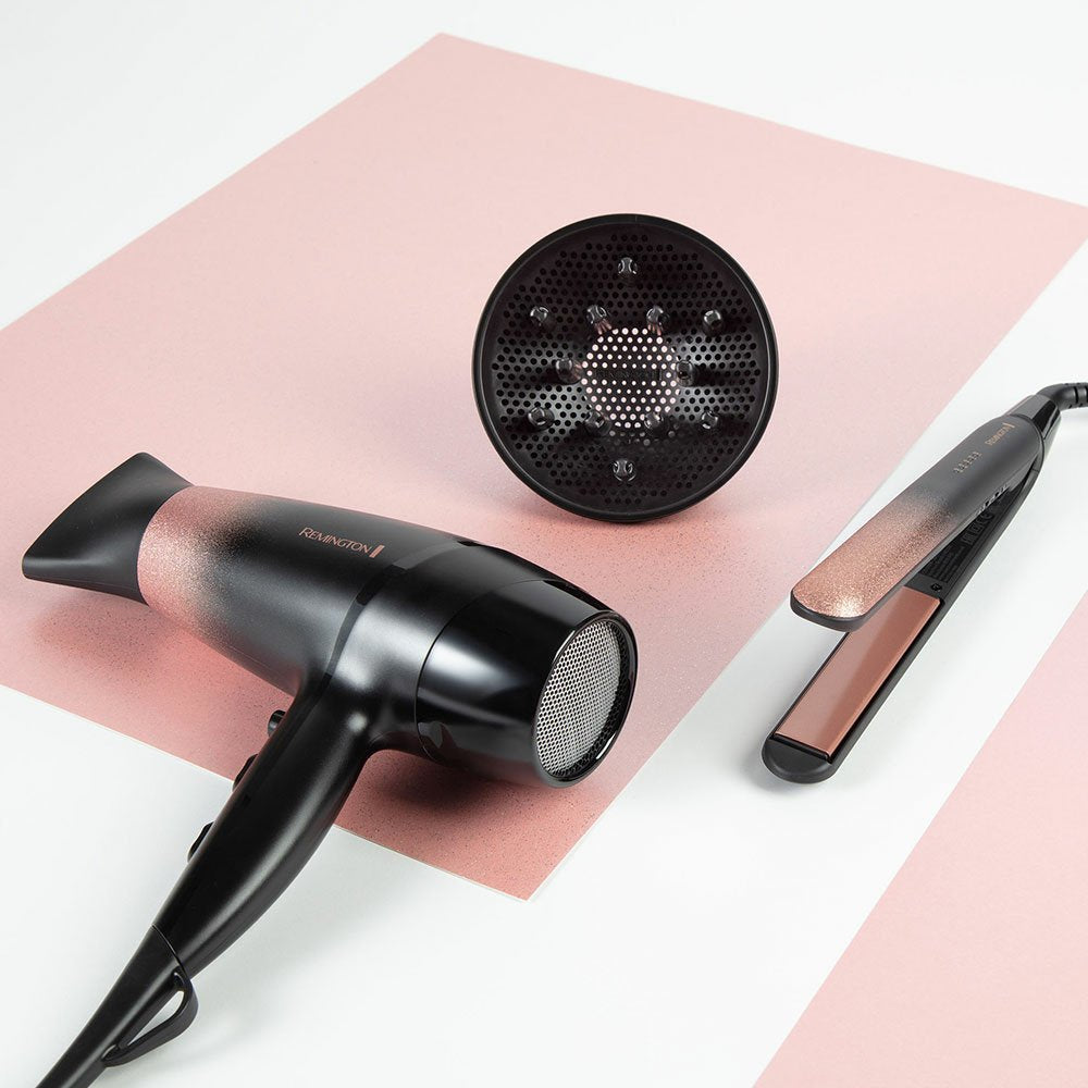 EAN 5038061152418 - Remington Rose Shimmer secador 2200 W Negro, Rosa imagen 2