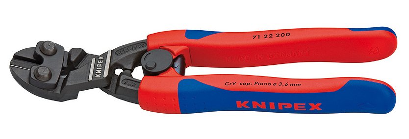 Alicates Knipex Cortapernos Compacto Cobolt 71 22 200 De Corte Con Resorte De Apertura Y Bloqueo 7122200