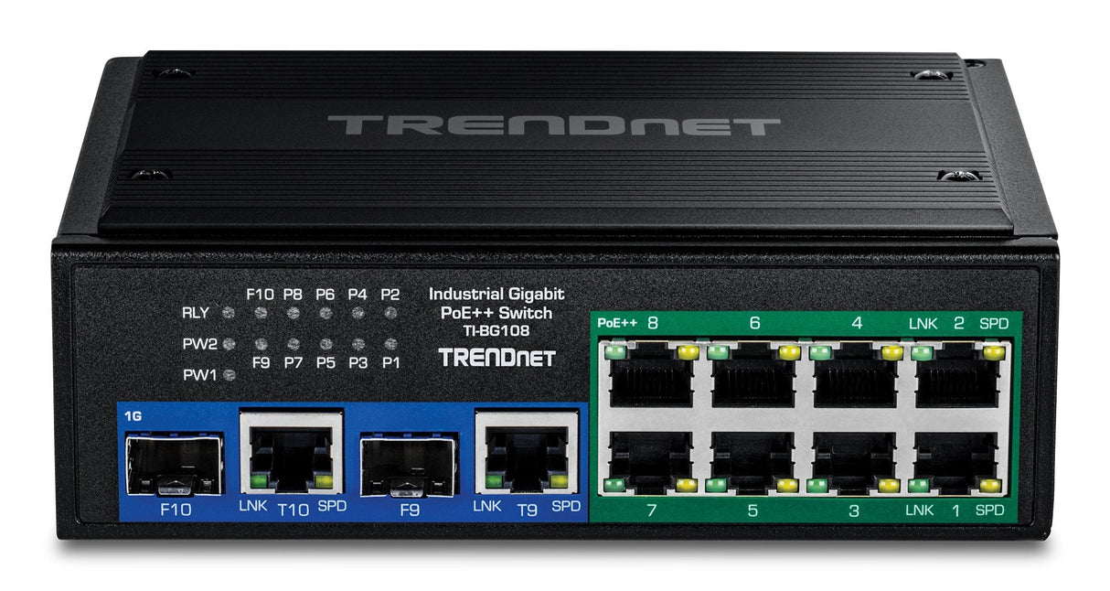 Trendnet 10-Port Indumrial Gigabit 400w Poe++ Din-Rail Swit