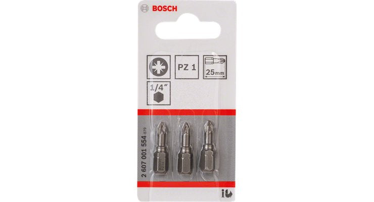 Bosch 3pcs Pz Punta De Destornillador Ph1 Xh1 25mm
