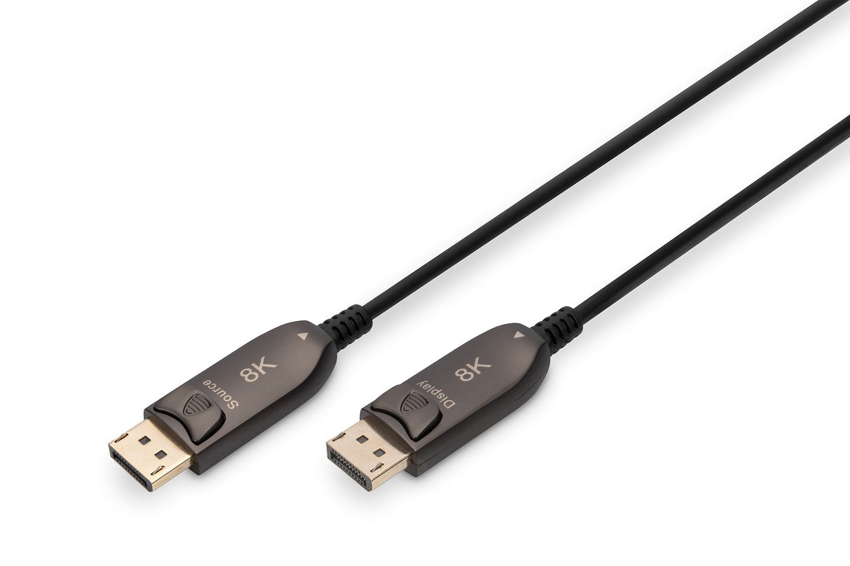 Cable De Fibra Óptica Híbrido Digitus Displayport Aoc, Uhd 8k, 30 M