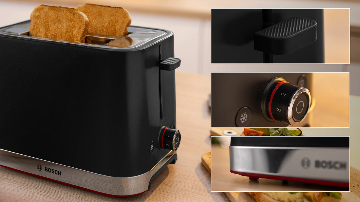 EAN 4242005403110 - Bosch TAT4M223 tostadora 4 2 rebanada(s) 950 W Negro, Acero inoxidable imagen 4