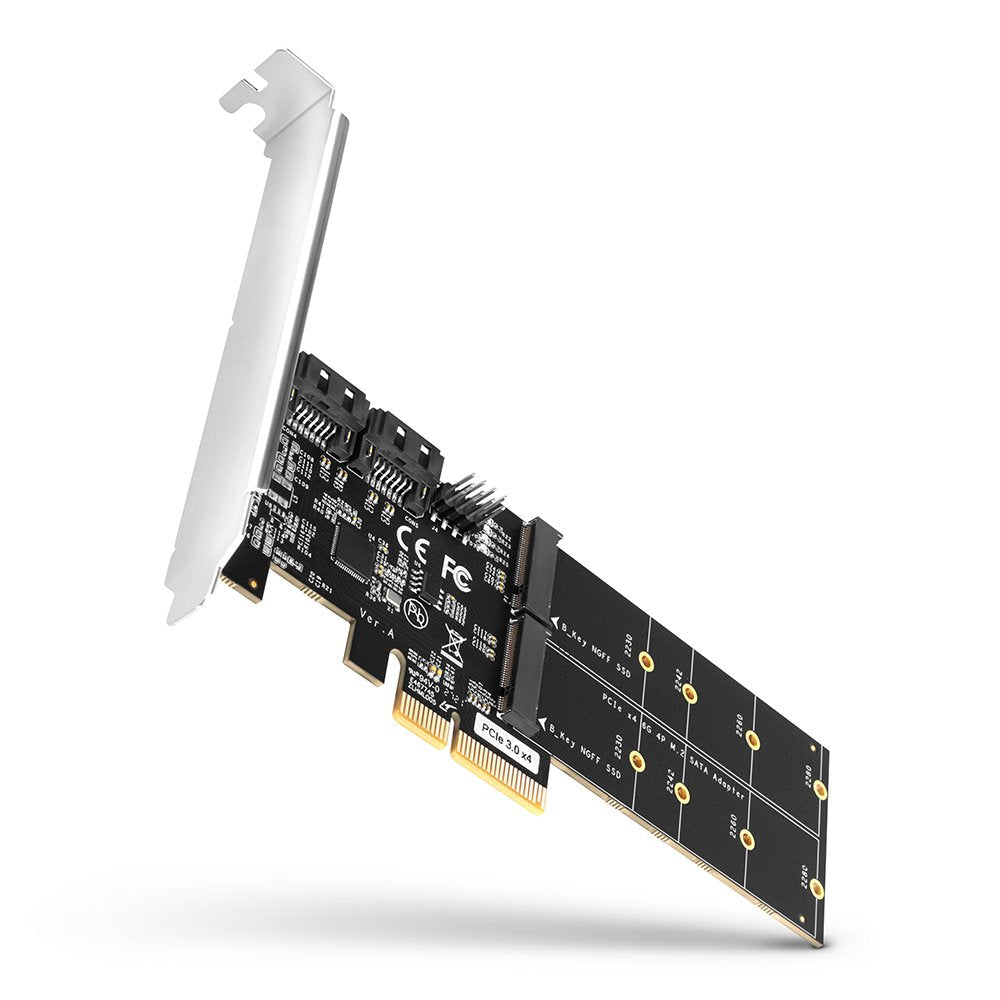 EAN 8595247906984 - Axagon PCES-SA4M2 PCIe Controller 2x internal SATA 6G port+ M.2 B-key tarjeta y adaptador de interfaz Int imagen 1