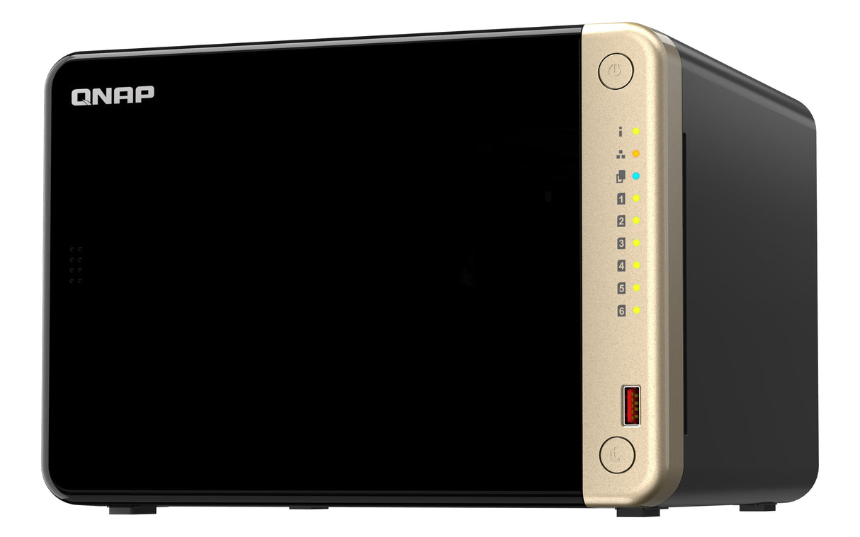 EAN 4711103082317 - QNAP TS-664 NAS Torre Intel® Celeron® N5095 8 GB DDR4 0 TB QNAP QTS Negro, Bronce imagen 2
