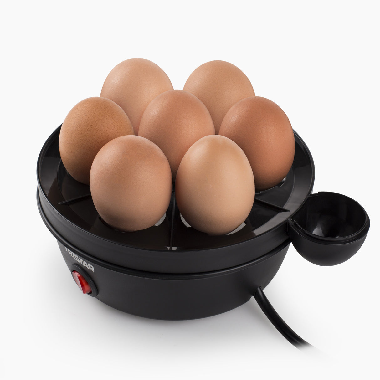 EAN 8713016030764 - Tristar EK-3076 cuecehuevos 7 huevos Negro, Acero inoxidable imagen 7