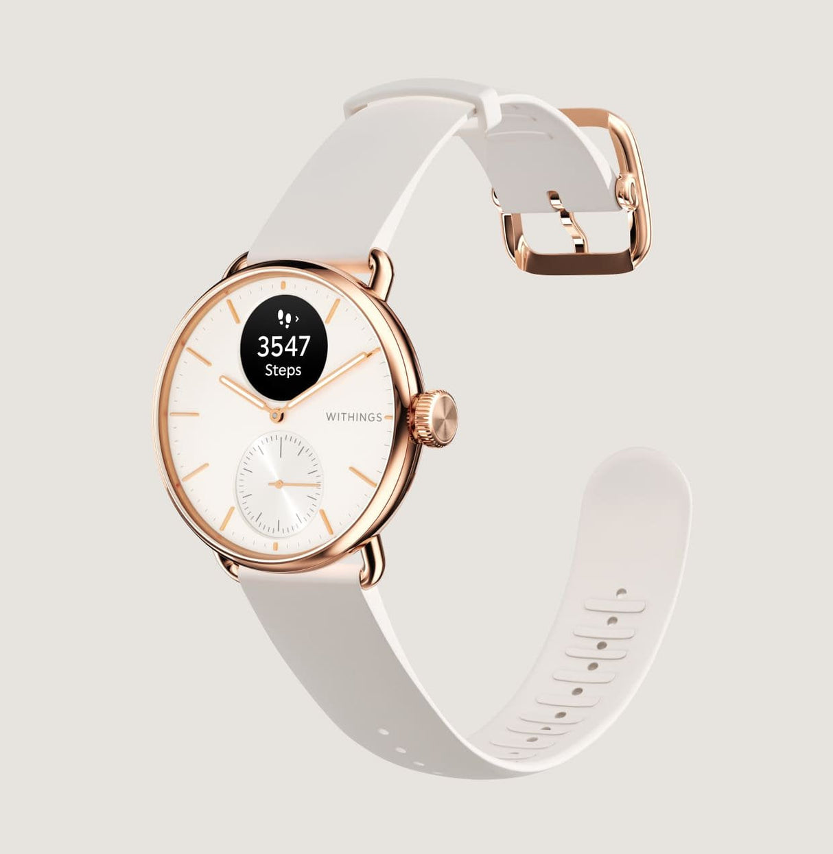 Withings Scanwatch 2, 38 Mm Rose Gold Blanco