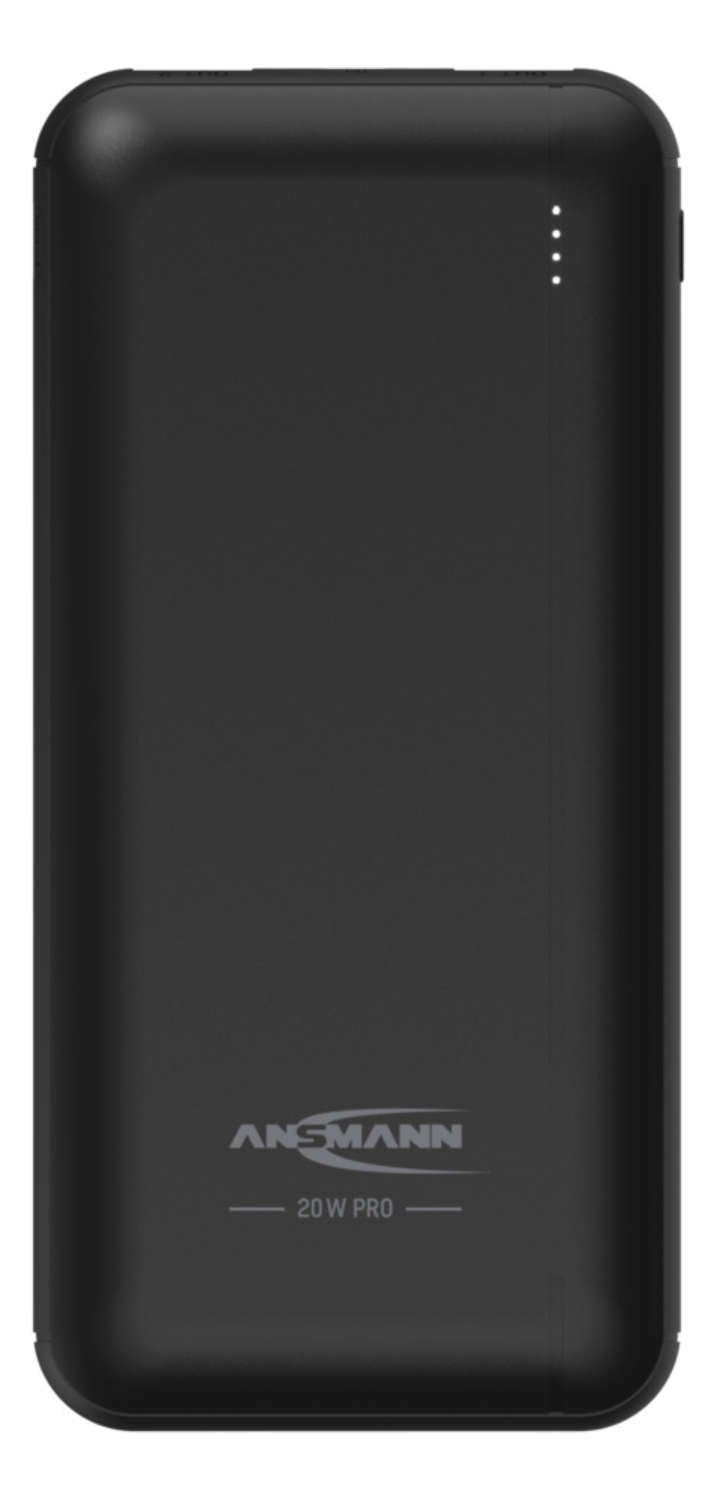Bateria Ansmann Powerbank 20000 Mah 20w 2 Usb-A Ports, Usb-C Port