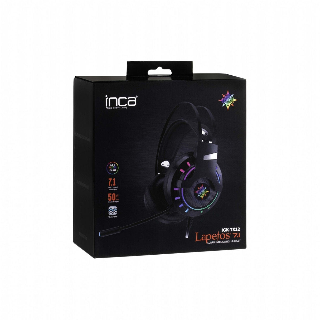 Inca Gaming Auriculares Igk-Tx12 7.1, Usb, Vibración, Rgb-Led