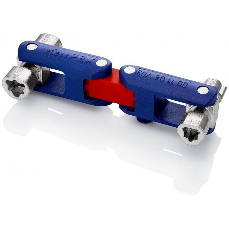 Knipex "Doublejoint" Llave Para Armarios De Control, Llave De Tubo (Azul/Rojo, Longitud Total Del Brazo 97 Mm)