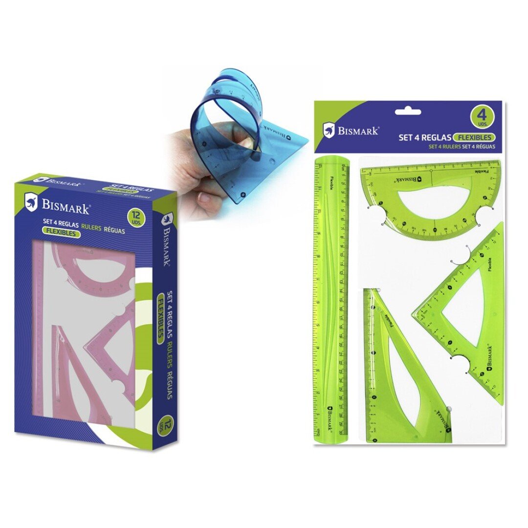 EAN 8430173250100 - Bismark 325010 juego de reglas 4 pieza(s) Cloruro de polivinilo (PVC) imagen 1