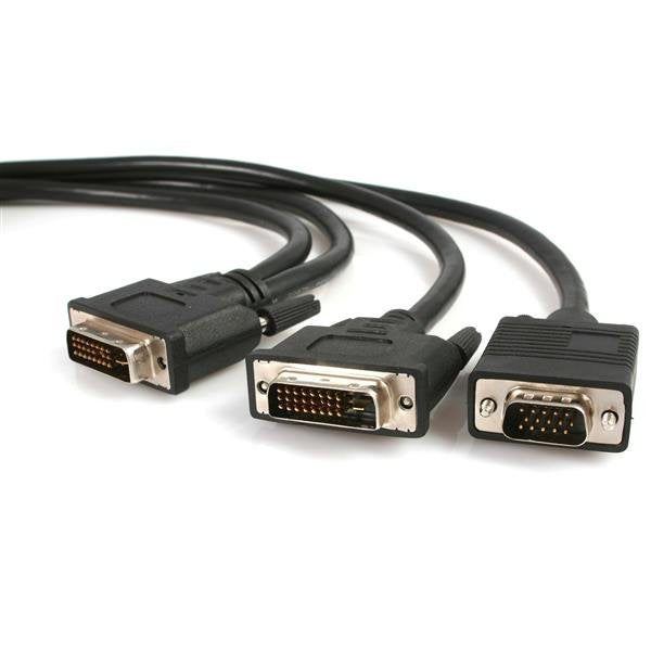Startech.Com Cable De 1,8m Multiplicador De Vídeo Dvi-I Macho A Dvi-D Macho Y Hd15 Vga Macho Para Monitor - Splitter