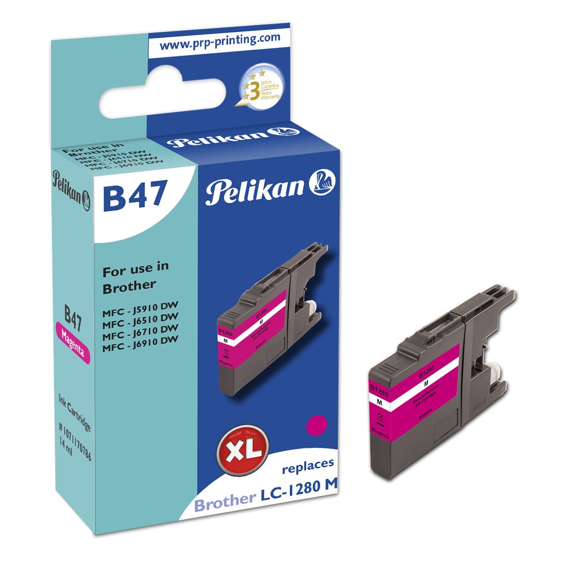 Pelikan Tinta Para Brother B47 Lc-1280xl M Comp. Magenta 316334