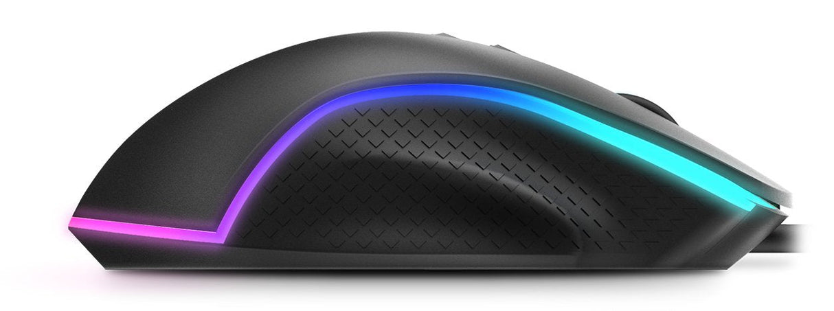 Raton Optico Krom Keos Gaming Rgb 6400dpi/Rgb Rainbow/7 Botones/Usb Nxkromkeos