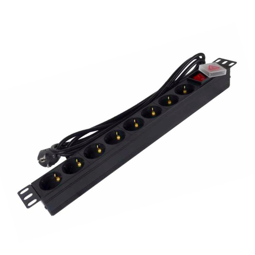Regleta Con Interruptor Phasak Bns 1520 8 Tomas De Corriente Cable 3m Negro